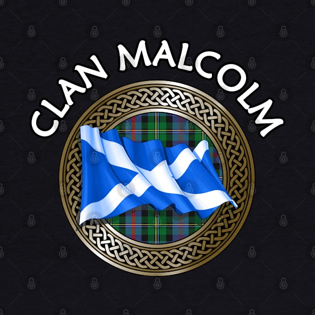 Clan Malcolm Crest & Tartan Knot by Taylor'd Designs